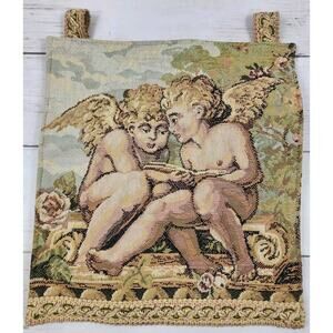 Tapestry & Tassels Vintage 9.5"x8.7" Wall Tapestry Hanging, Florence, France